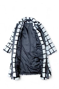 1990's Faux Fur Windowpane Coat Selected by Garbage Soup
