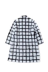 1990's Faux Fur Windowpane Coat Selected by Garbage Soup