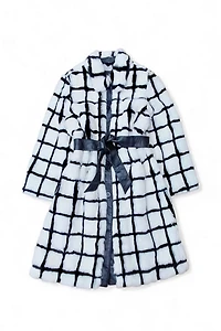 1990's Faux Fur Windowpane Coat Selected by Garbage Soup