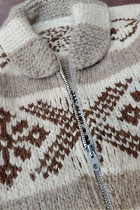 Handknit Chunky Cowichan Sweater Selected by Garbage Soup