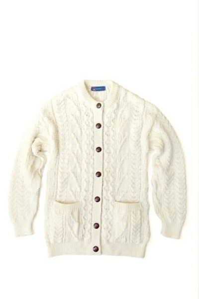 Vintage British Wool Cable Knit Cardigan Selected by Garbage Soup