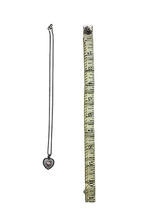 Antique French Sterling + Enamel Heart Necklace Selected by Lux Revival
