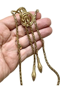 Art Deco Triple Snake Lariat Necklace Selected by Lux Revival