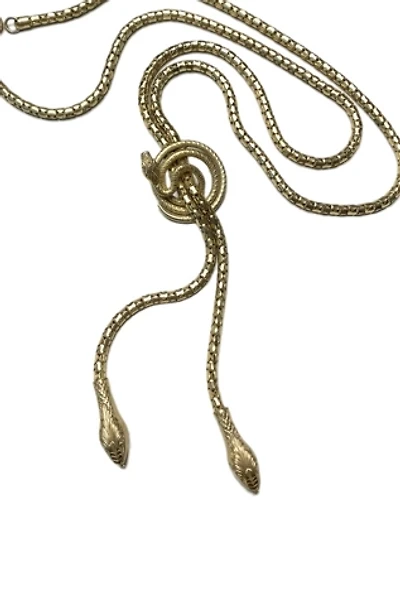 Art Deco Triple Snake Lariat Necklace Selected by Lux Revival