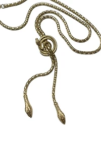 Art Deco Triple Snake Lariat Necklace Selected by Lux Revival