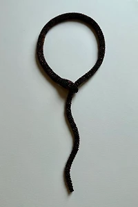 Black Beaded Snake Necklace