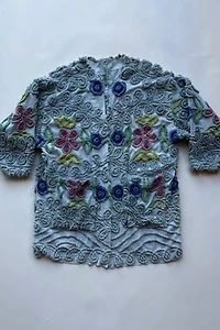 Chenille Open Front Coat Selected by Wax Plant