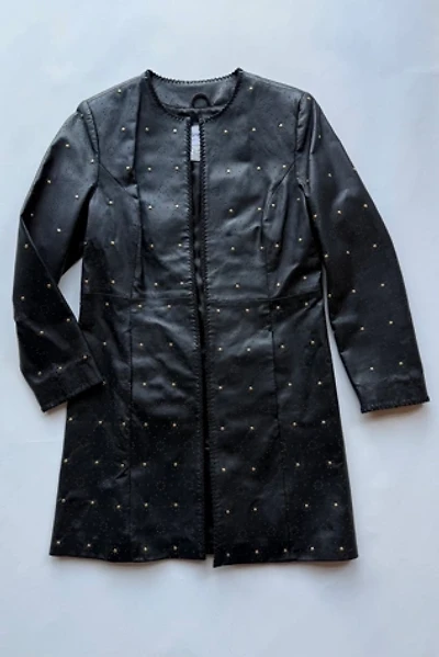 Gold Studded Leather Coat Selected by Wax Plant