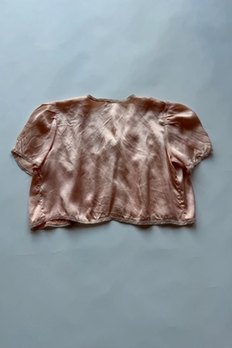 1930's Peachy Silk Bed Jacket Selected by Wax Plant