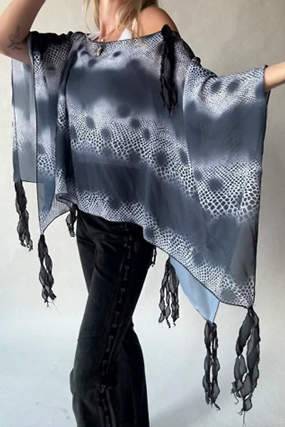 Y2k Silk Poncho Selected by Wax Plant