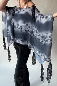 Y2k Silk Poncho Selected by Wax Plant