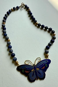 Blue Butterfly Necklace Selected by Wax Plant