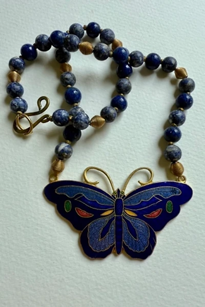 Blue Butterfly Necklace Selected by Wax Plant