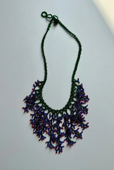 Seed Bead Fringe Necklace