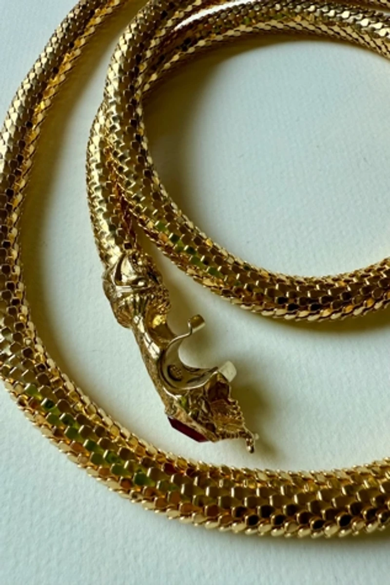 Vintage Gold Snake Belt Necklace Selected by Wax Plant