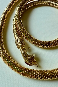 Vintage Gold Snake Belt Necklace Selected by Wax Plant