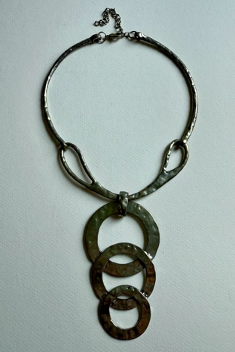 Hammered Silver Necklace Selected by Wax Plant