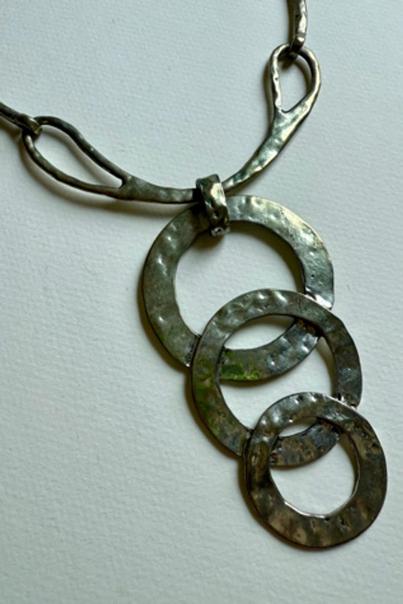 Hammered Silver Necklace Selected by Wax Plant