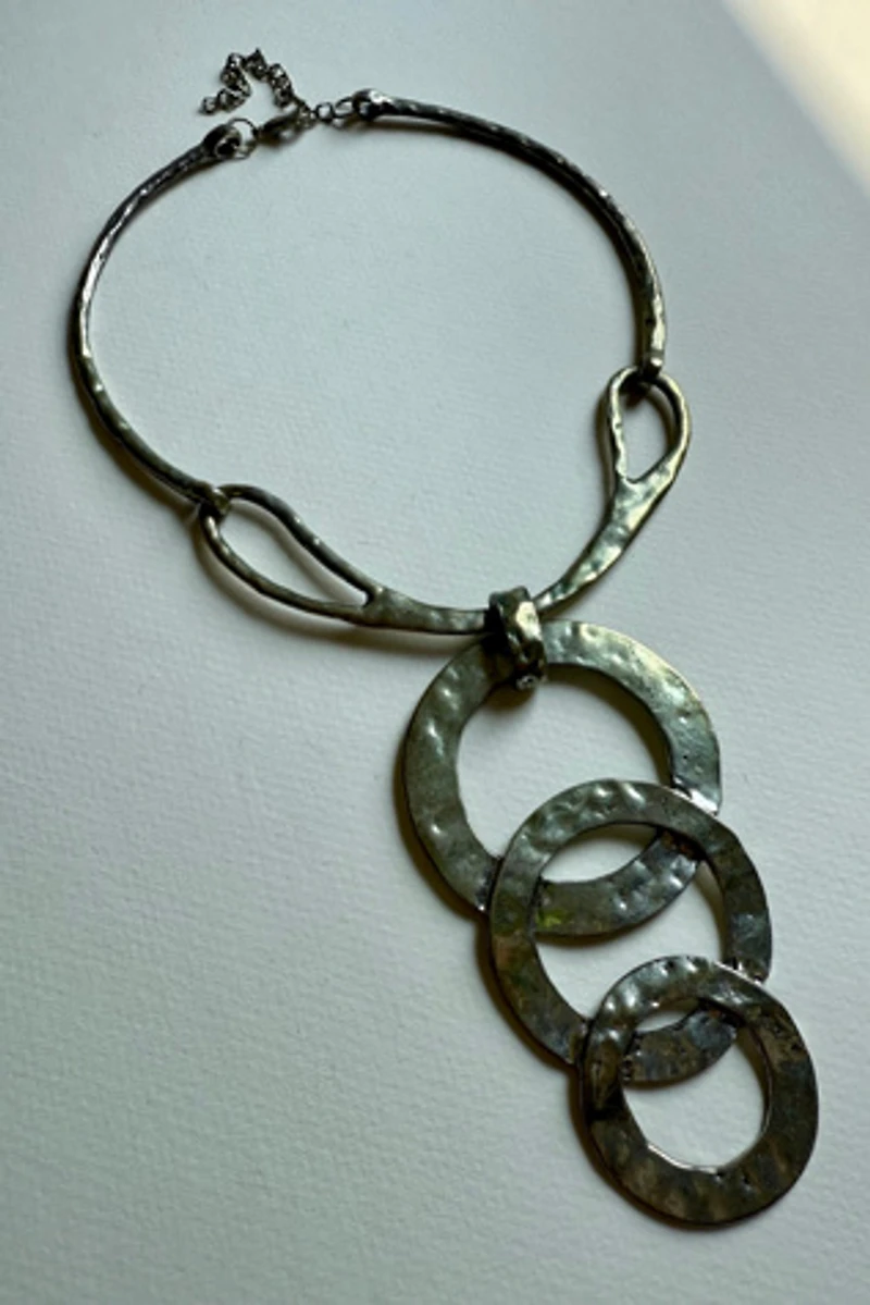Hammered Silver Necklace Selected by Wax Plant