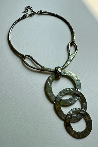 Hammered Silver Necklace Selected by Wax Plant