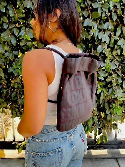 Vintage 1990's DKNY Brown Backpack Selected by FernMercantile