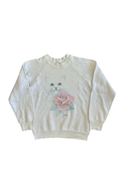 Vintage 1980s Cat Graphic Sweatshirt Selected By Vintage Warrior