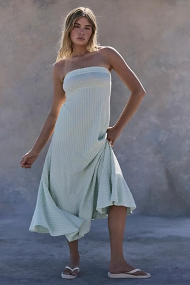Free People Hello Lovely Striped Midi Dress | Pacific City