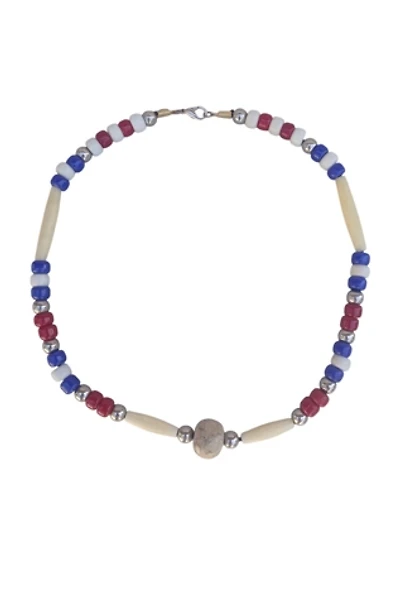 Vintage Artisan Made Multicolor Beaded Necklace Selected By Ankh By Racquel