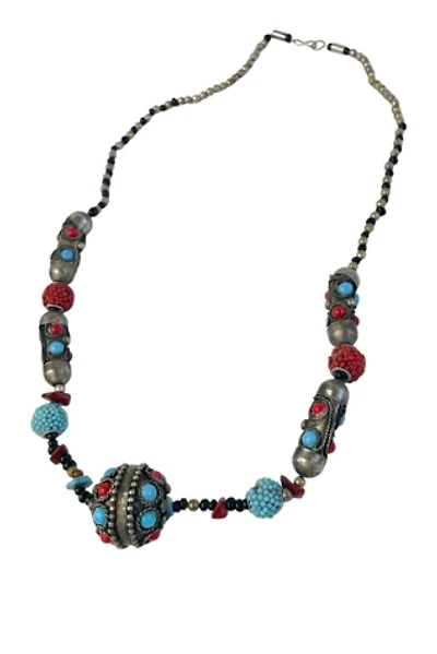 Vintage Multicolor Metal Bead Necklace Selected By Ankh By Racquel