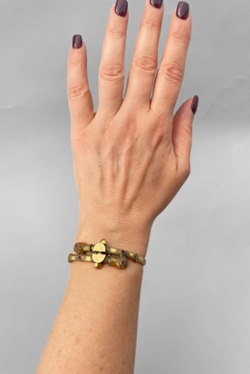 Antique Victorian Gold Filled Etruscan Revival Clamper Bracelet Selected by MARMALADE