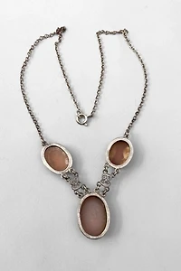 Antique Silver 3 Angels Shell Cameo Necklace Selected by MARMALADE