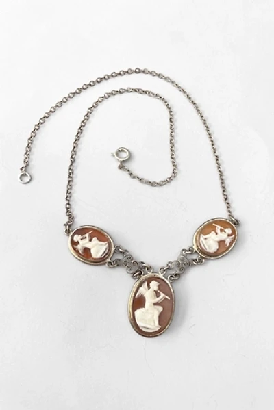 Antique Silver 3 Angels Shell Cameo Necklace Selected by MARMALADE