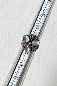 Antique Arts and Crafts Era Triple Moonstone Ring Selected by MARMALADE