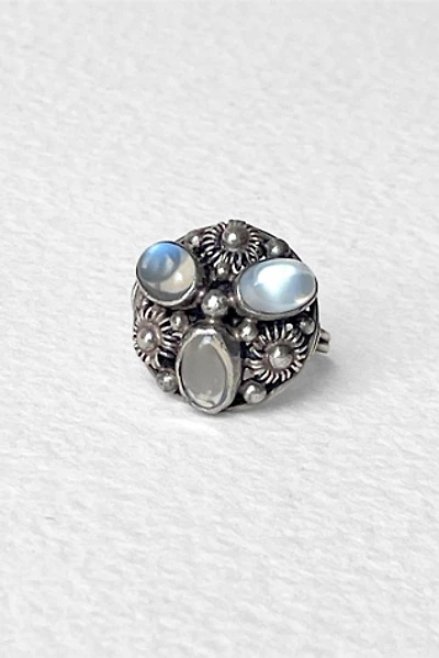 Antique Arts and Crafts Era Triple Moonstone Ring Selected by MARMALADE