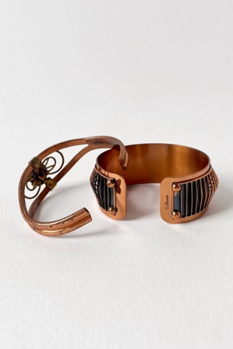 Mid Century Modernist Copper Renoir Bracelet Set of 2 Selected by MARMALADE