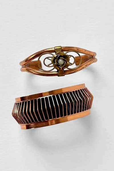 Mid Century Modernist Copper Renoir Bracelet Set of 2 Selected by MARMALADE