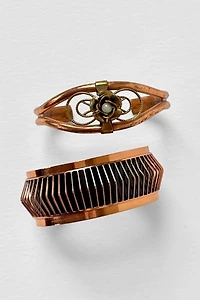 Mid Century Modernist Copper Renoir Bracelet Set of 2 Selected by MARMALADE