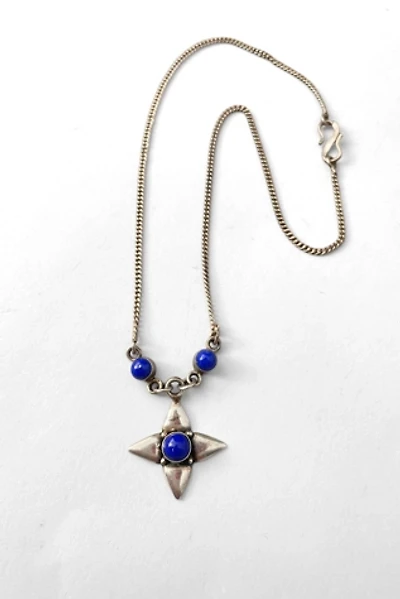 Sterling Silver Lapis Vintage 70s Star Pendant Selected by MARMALADE