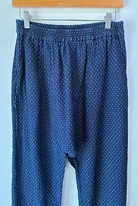 Raquel Allegra Indigo Blue White Dot Pants Selected by The Curatorial Dept.