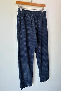Raquel Allegra Indigo Blue White Dot Pants Selected by The Curatorial Dept.