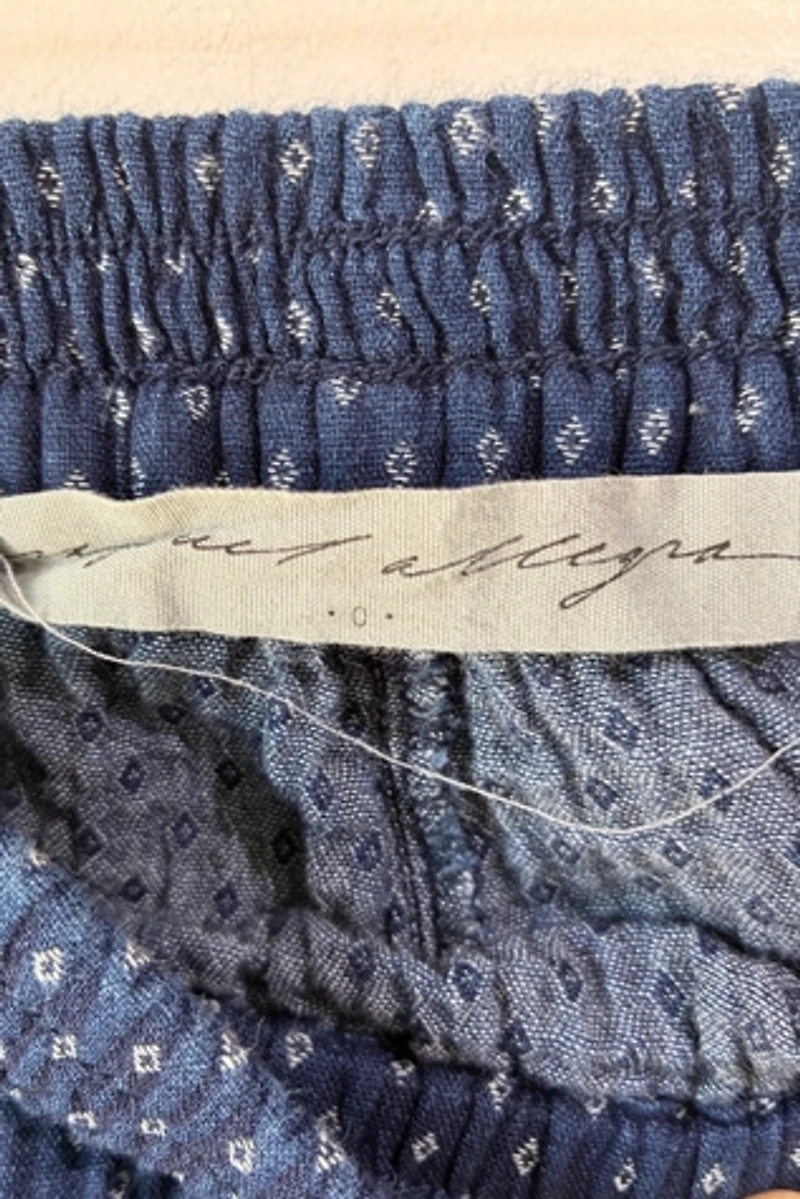 Raquel Allegra Indigo Blue White Dot Pants Selected by The Curatorial Dept.