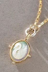 FP x Maura Green Gold Swan Cameo Charm