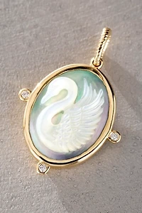 FP x Maura Green Gold Swan Cameo Charm