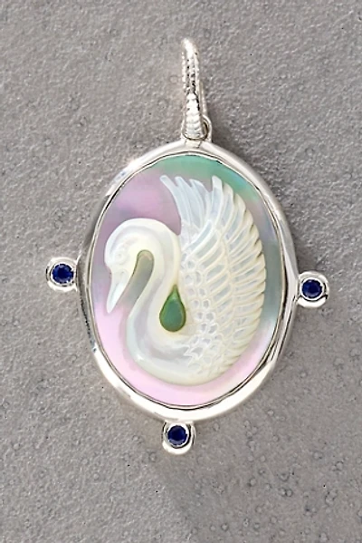 FP x Maura Green Silver Swan Cameo Charm