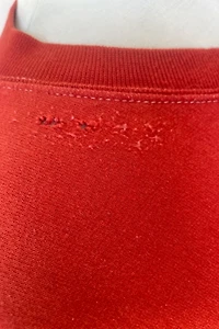 Rachel Comey Red Orange Distressed Sweatshirt Selected by The Curatorial Dept.