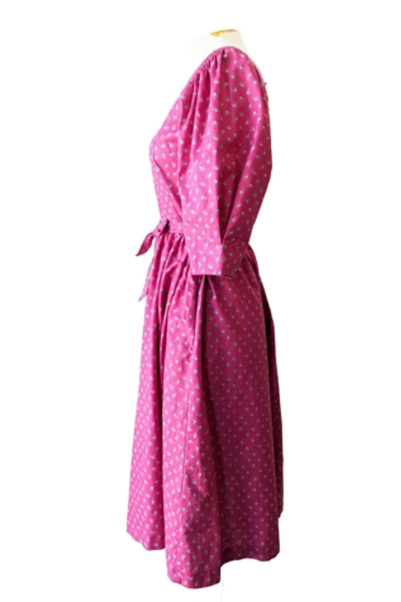 Petite Lanz Pink and Blue Floral Dress Selected by The Curatorial Dept.