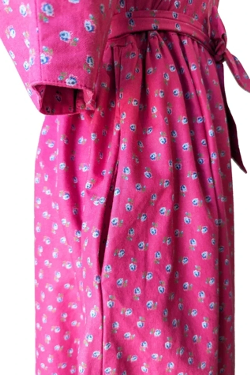 Petite Lanz Pink and Blue Floral Dress Selected by The Curatorial Dept.