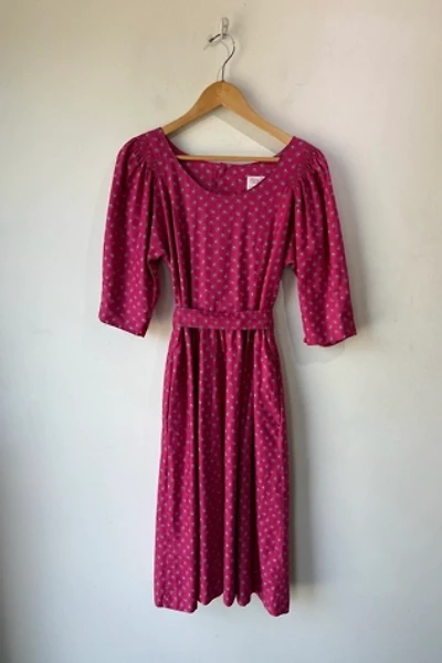 Petite Lanz Pink and Blue Floral Dress Selected by The Curatorial Dept.