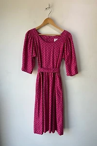 Petite Lanz Pink and Blue Floral Dress Selected by The Curatorial Dept.