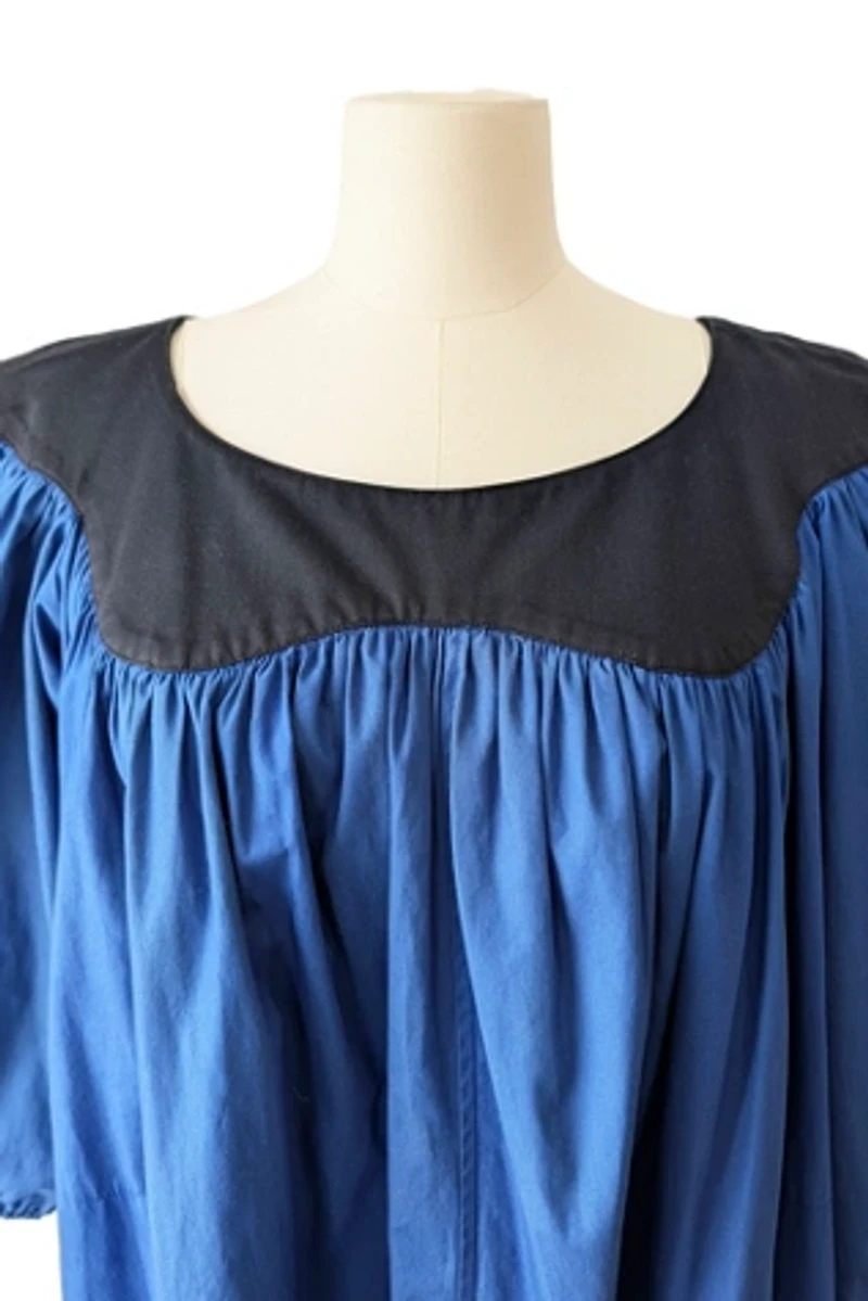 Yves Saint Laurent Blue Dress with Black Yoke Selected by The Curatorial Dept.